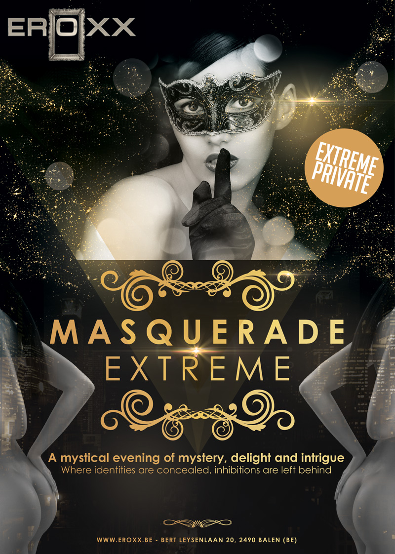 Image <p>E&eacute;n van de meest mysterieuze, erotische en drukbezochtste party&rsquo;s!!!! Deze &ldquo;Masquerade&nbsp; Extreme Edition&rdquo; zal, zoals de vorige edities, weer een zeer speciaal en actief feestje worden. Deze mystieke party helemaal gevuld zijn met klasse, erotiek en anonimiteit. Speciaal voor de actieve en ervaren swingers onder jullie die op een stijlvolle en spannende manier dit seks-feestje willen beleven. Door het dragen van de maskers en capes wordt u niet herkend en ken je ook de andere gasten niet, wat&nbsp; een heel aparte sfeer cre&euml;ert wat op zijn beurt resulteert in (veel)meer ongeremde en gedurfde erotisch handelingen. Zeker doordat er ook single mannen en vrouwen toegelaten zijn op dit mysterieus feestje, zal er volop actie te zien en te beleven vallen. Deze party start om 11hr30 en gaat door tot 18hr. Zoals op elke goede Eyes Wide Shut Party wordt er een ceremonie gehouden. Op dit feestje zullen er twee plaatsvinden, de eerste rond 13h30hr en de tweede zal doorgaan omstreeks 16hr. Daardoor zal er niet enkel in de kamers&nbsp; actie te beleven vallen, maar gans de club zal &eacute;&eacute;n groot en mysterieus Orgie-kasteel worden !!!</p>
<p>Gratis capes en maskers zijn ter beschikking maar ook eigen maskers en capes zijn natuurlijk ook toegelaten.&nbsp;</p>
<p>Om het erotische karakter van deze party niet te vertroebelen verwachten we enkel actieve koppels.</p>
<p>Koppels mogen dan ook gratis binnen!!&nbsp;&nbsp;</p>
<p>Mannen betalen maar 100&euro; (incl masker en cape) om dit ongehoord feestje mee te maken. Single vrouwen mogen gratis deze party bijwonen. Niet actieve koppels betalen 50&euro;.</p>
<p>Prijs omvat alle dranken en alle koude en warme&nbsp; gerechten van het uitgebreide buffet&nbsp; dat tot &eacute;&eacute;n uur voor sluitingstijd&nbsp; geopend blijft .</p>
<p>&nbsp;Tijdens de hete zomermaanden is het zalig vertoeven in onze overdekte tuin, en binnen houden zeven airco&rsquo;s de zaak lekker koel. Laar het mooie weer maar komen, wij zijn er klaar voor!!</p>
<p>&nbsp;Vandaag ook mosselen op de menu !!</p>